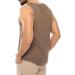 Lanliun Men's Sleeveless See Through Tank Top - Brown, Medium | Casual Unique Workout T-Shirt for Gym and Outdoor Activities - Buy Online on GoSupps.com