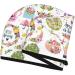 Hair Towel Wrap - Quick Drying Hair Turban with Button | Spring Flowers & Birds Design - Buy Online on GoSupps.com