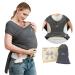 Baby Wraps Carrier | Breathable Hands-Free Sling for Newborn to Toddler | Adjustable Dark Grey Baby Carrier - Buy Online on GoSupps.com
