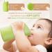 LuQiBabe Unbreakable Silicone Training Cup with Removable Lid and Straw - Kiwi Green | BPA Free & Food-Grade | Microwave & Freezer Safe - Buy Online on GoSupps.com