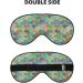 Adjustable Watercolor Green Fish Scale Sleep Mask | Block Out Light Eye Cover for Travel Yoga & Napping - Buy Online on GoSupps.com