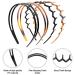 4 Piece Zigzag Sharks Tooth Headband Hair Comb Set - Non-Slip Hair Accessory for Women and Girls - Black/Brown - Buy Online on GoSupps.com