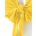 YiZYiF Women's Yellow Ballroom Dance Top with Tulle Flared Sleeves - Lace-Up Belly Latin Practice Costume - Buy Online on GoSupps.com