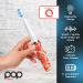 Shop Pop Sonic Electric Toothbrush - Red Floral Travel Brush for Kids | 2 Speed 15 000-30 000 Strokes/Minute | Buy Internationally Online - Buy Online on GoSupps.com