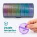Sukuos Weekly Pill Organizer 2-Pack | 7 Day Medication Management for Vitamins & Supplements | Travel-Friendly Large Pill Box in Black & Clear - Buy Online on GoSupps.com