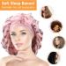 Arqumi Satin Sleeping Bonnet - Large Adjustable Pink Satin Sleep Cap with Butterfly Pattern - Buy Online on GoSupps.com