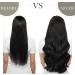 Fshine Black Weft Hair Extensions Real Human Hair Long Straight Hair Sew in Extensions Double Weft Remy Hair Weft Black Hair Extensions for Women 24Inch 100g - Buy Online on GoSupps.com