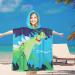 FEBE Dinosaur Bath Poncho for Kids | Hooded Towel & Bathrobe for Toddlers - Perfect for Bath Time Fun! - Buy Online on GoSupps.com