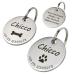 Dog brand with engraving personalized stainless steel 30mm |Name phone number |Name tag for collar |Dogtag trailer |Animal brand for dogs horses cats & puppies heart paw anchor bones
