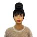 VAVANGA Hair Bun and Bang Set - Synthetic Quick Bun N Bang Clip for Black Women (#1B J072) - BUN-4 BANGs-10 - China Bang Hair Piece - Buy Online on GoSupps.com