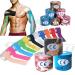 Kinesiology Tape - Pain Relief Adhesive - Best Therapeutic Muscle Support Aid - Sports Wrap - Water Resistant by seaNpem Camouflage Green + Blue + Pink QTY: 3