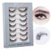 False Eyelashes 7 Pairs False Eyelashes Wispy Cluster Eyelash Extensions Natural Eye Lashes 3D Faux Mink Lashes Wispy Fluffy Handmade Strips Manga Looks Lashes Strip