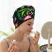 Roosters and Flowers Microfiber Hair Towel | Super Absorbent Quick Dry Wrap for Long Curly & Thick Hair - Soft Coral Velvet for Women - Buy Online on GoSupps.com