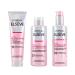 L'Or al Paris Elvive Glycolic Gloss Traitement Lissant 5 minutes de 200ml + S rum Sans Rin age de 150ml + Apr s-shampoing de 150ml Ensemble pour Cheveux Ternes Poreux - 3 Flacons Traitement lamination + s rum + apr s-shampoing