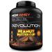 Revolution Nutrition High Whey Protein Powder Whey Isolate Superior Formula Gluten Free Lean Muscle Mass For Men & Women 25g of Protein Per Scoop 2.7kg 73 Servings (Peanut Butter Cup 6 Pound) Peanut Butter 6 Pound