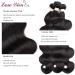 LUXEDIVA Brazilian Virgin Body Wave Hair 4 Bundles 400g/14.1oz - Natural Black 18/20/22/24 Inch Bundle Deals | 100% Unprocessed Human Hair Extensions - Buy Online on GoSupps.com