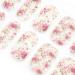 Danni & Toni half hardened gel nail foils (blooming) Transparent pink flowers glossy nail set uv gel nail foil nail ticker nail design nail foil self-adhesive wraps 28 sticker blooming-de