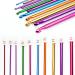 23-Piece Tunisian Crochet Hooks Kit: Bamboo Knitting Needle Set + Colorful Aluminum Hooks - Buy Online on GoSupps.com