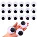 BEADNOVA Black Wiggle Googly Eyes Wobbly Eyes with Self Adhesive Sticker for DIY Craft Scrapbooking (50mm, 12pcs) 50mm,12pcs