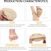 Fabric Metatarsal Pads with Gel - 4 Pairs Ball of Foot Cushions for Pain Relief - Foot Health Care - M Black + Beige - Buy Online on GoSupps.com