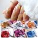 Buy Gzmayuen Nail Leaf Gold Flakes & Colorful Aurora Glass Paper Nail Glitter - 2 Box Nail Art Decoration Set - Buy Online on GoSupps.com