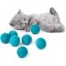 MEOWFIA Wool Ball Toys - 6-Pack Safe for Cats and Small Dogs - Felted Wool Cat Toy, Aquamarine - 1.5 & 2 - Buy Online on GoSupps.com