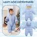 Milkiwai Baby Snowsuit Romper - Cute Bear Winter Hooded Jumpsuit | Blue Infant Snow Wear Outfit - Buy Online on GoSupps.com
