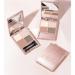 4 Colors Nude Eyeshadow Palette - Matte & Glitter Neutral Eyeshadow for Travel | High Pigment Blendable Coffee Beige Peach Pink Shades | Includes 2 Built-in Brushes - Buy Online on GoSupps.com