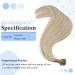 Youngsee Nano Ring Extensions | Real Hair Ash Blonde 35cm | Remy Hair 50g #18/613 | Quality Nano Hair Extensions - Buy Online on GoSupps.com