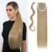 Silk-co Ponytail Hair Extension One Piece Clip in on Pony Tail Synthetic Straight Hairpieces 23inches Ash&Bleach Blond 23 Inch Ash&Bleach Blond
