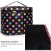 HQdeal Cute Polka Dots Makeup & Toiletry Bag - Black | Stylish Cosmetic Bag for Travel - Ideal for International Shipping - Buy Online on GoSupps.com