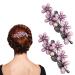 Jodsen Diamond Hair Clips 2 Pcs Flower Hair Barrettes Hair Accessories for and Diamond Flower Hair Slides Hair Styling Accessories for Daily Birthday Wedding Party Dating Dinners (Pink)