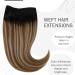 Hetto Real Hair Treat Extensions - Ombre Black to Brown Remy Hair - 100g 55cm - Hot Sales Product - Buy Online on GoSupps.com