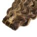 Buy Mila 16/40cm 100% Remy Real Hair Weaving Extensions - Curly Brown/Blond 4/27 100g/PC - International Shipping Available - Buy Online on GoSupps.com