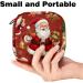 Menstruation Upholstered Bag for Women & Girls - Zip Sord Bag for Tampons | Merry Christmas Santa Claus Design - 1 Count - Buy Online on GoSupps.com
