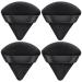 AMMON 4 Pieces Powder Puff, Triangle Soft Makeup Powder Puff, Face Makeup Sponge Puff Velour Makeup Puff Pure Cotton Powder Puff for Loose Mineral Powder Cosmetic Body Contouring Tools (Black)
