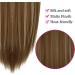22 Ginger Brown Mix Bleach Blonde Straight Halo Hair Extension - Heat Resistant Synthetic Fiber - 4.4 Oz - No Clip - OMRREAT - Buy Online on GoSupps.com
