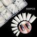 500PCS Half Cover French Style Acrylic False Nail Tips Set - Natural Manicure Kit for Nail Art Salons and DIY at Home - Buy Online on GoSupps.com