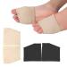 RooRuns Metatarsal Pads Ball of Foot Cushions Metatarsal Foot Pads for Pain Relief Gel Pads Cushion for Metatarsalgia Mortons Neuroma Fabric Metatarsal Sleeve Pads for Women/Men 2Pairs (Black+Beige) Beige+black XL