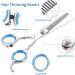 Professional 9-Part Hairdresser Scissors Set - 6.7in Effilator Scissors with Hair Clip Comb & Storage Bag for Beginners - Silver - Buy Online on GoSupps.com