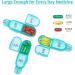 Blue Daviky Monthly Pill Organizer - 2 Times a Day | Convenient Medication Management - Buy Online on GoSupps.com