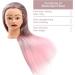 Guanjune Hairdresser Training Head - 26-28 Inch Synthetic Fiber Doll Head with Clamp Holder & Accessories | Color Gradient Pink | Ideal Gifts for Girls - Buy Online on GoSupps.com