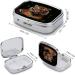 Decorative Tiger Print Pill Box | 2 Compartment Portable Medicine Organizer for Pocket & Purse - Buy Online on GoSupps.com