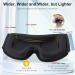 Shop Widened 3D Sleep Mask for Big Heads | 100% Blackout & Washable Eye Mask with Adjustable Strap | Ideal for Lash Extensions - Comfortable Black Eye Cover with Earplugs - Buy Online on GoSupps.com