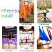 Aerial Yoga Hammock Set 5M x 2.8M | 5.5 Yards Silk Swing with 2000 Ibs Load - Blue | Includes Daisy Chain & Pose Guide | Aerial Pilates Equipment - Buy Online on GoSupps.com