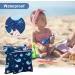 Pack of 2 Wet Bags for Kindergarten & Daycare - Organize Toddler Diapers Travel Gym Beach | Whales Design - Buy Online on GoSupps.com