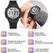 Hearcent Talking Clock for Visually Impaired & Seniors | LCD Large Numbers | Atomic Talking Watch - Easy to Read Black - Buy Online on GoSupps.com