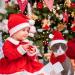 4PC Christmas Costume for Cats & Dogs | Santa Hat Scarf Antlers | Perfect Gift for Pets - Buy Online on GoSupps.com