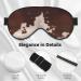 Red Brown Cowhide Eye Mask | Soft Adjustable Sleeping Mask for Men & Women | Comfortable Nighttime Sleep - Buy Online on GoSupps.com