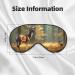 Deer Print Unisex Sleep Mask - Double-Sided Eye Mask for Sound Sleep & Skin Care - Black - Buy Online on GoSupps.com